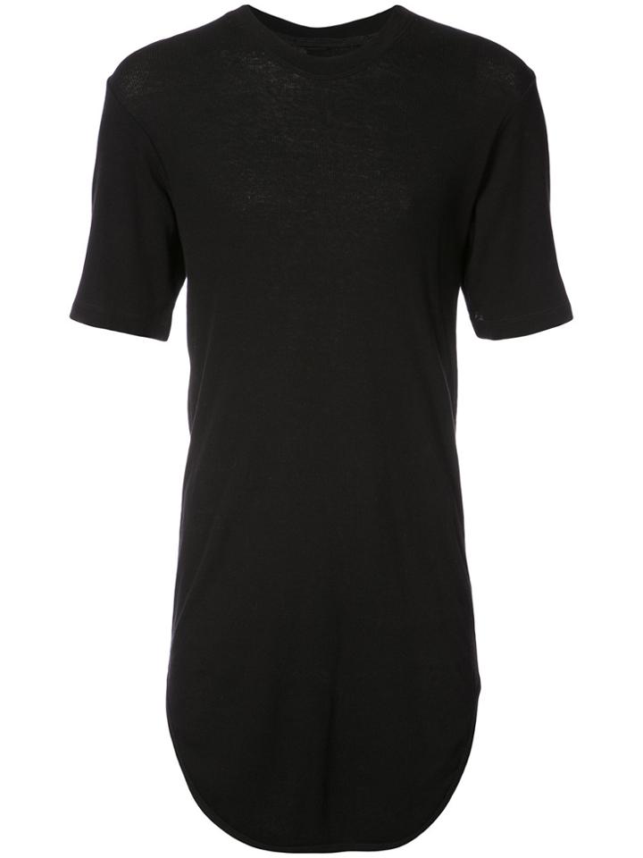 Julius Long-line T-shirt - Black