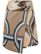 Circus Hotel Short High-waisted Skirt - Gold