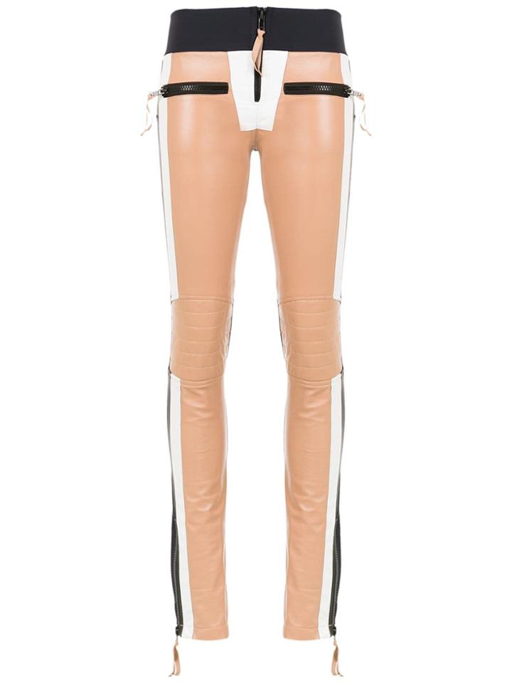 Andrea Bogosian Skinny Leather Trousers - Neutrals