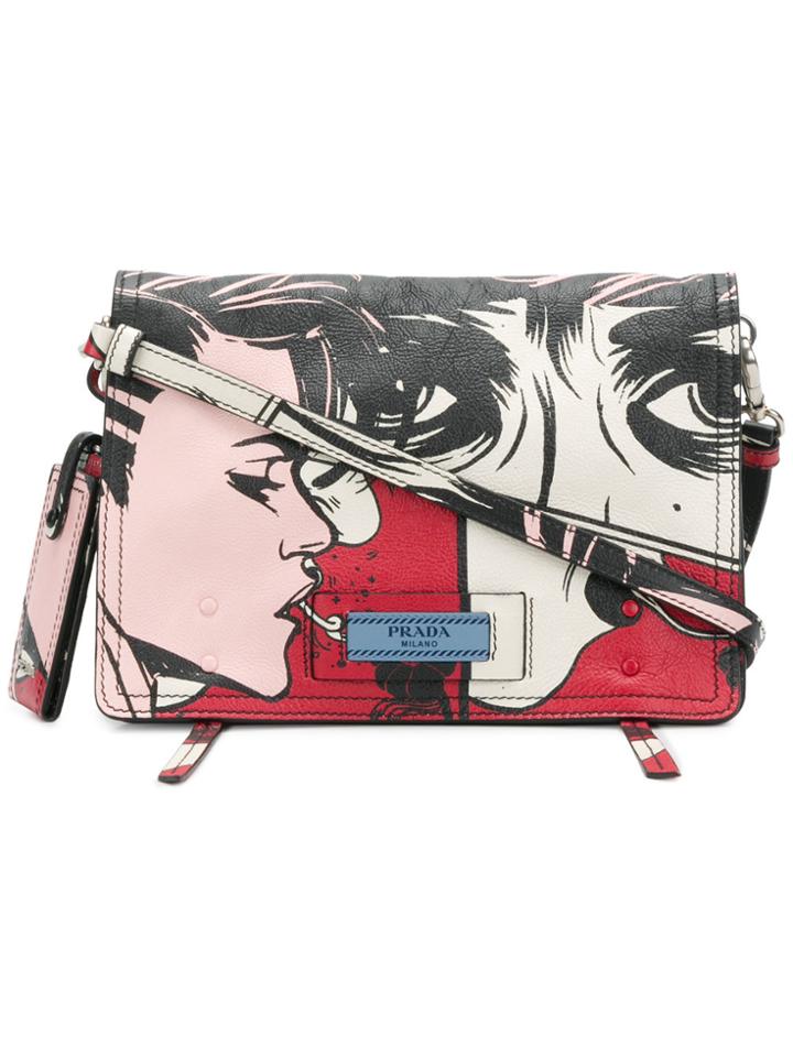 Prada Printed Shoulder Bag - Multicolour