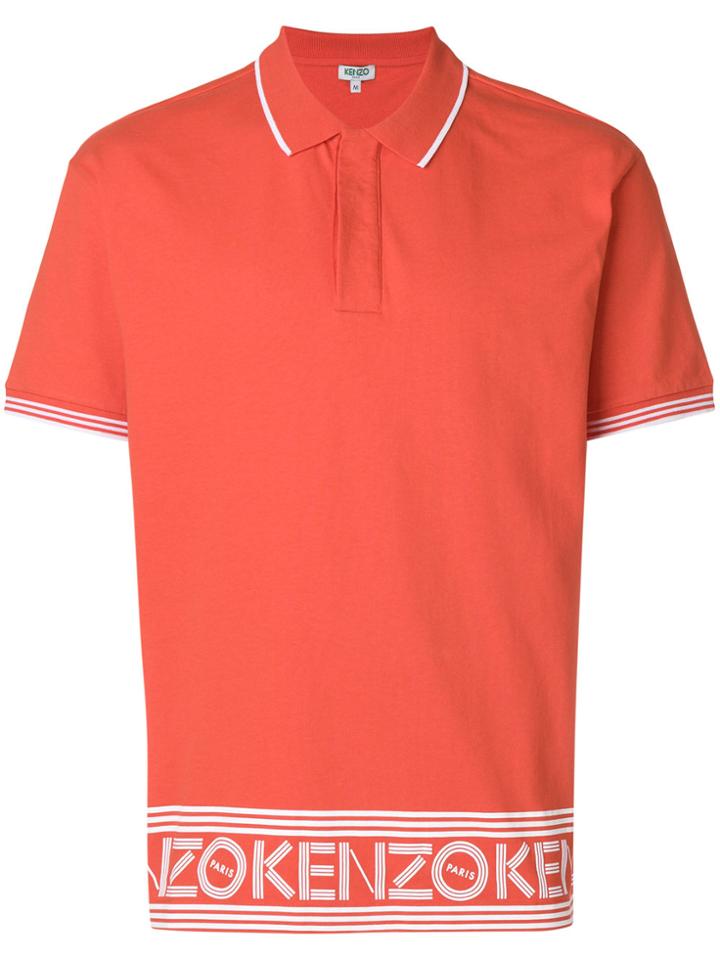 Kenzo Kenzo Logo Polo Shirt - Yellow & Orange