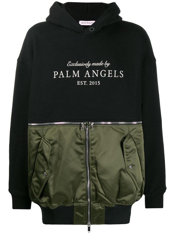Palm Angels Hybrid Hoodie - Black