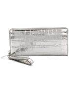 Michael Michael Kors Croc Effect Wallet - Metallic