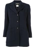 Chanel Vintage Tailored Long Sleeve Jacket - Blue