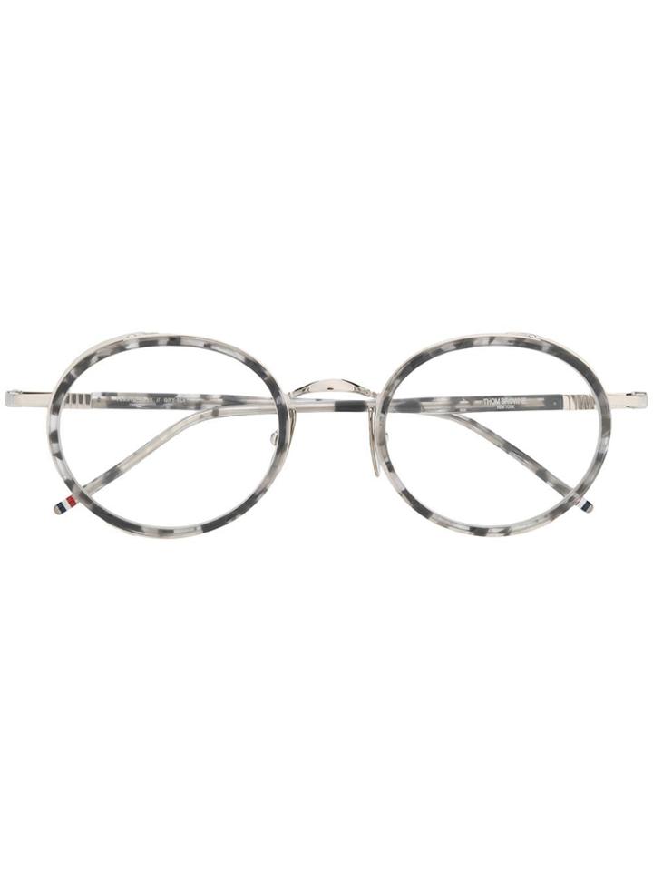 Thom Browne Eyewear Tortoise Border Sunglasses - Grey
