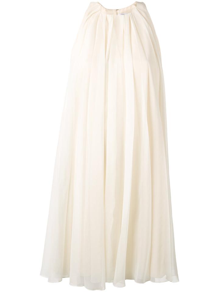 Lanvin - Pleated Mini Dress - Women - Silk/polyester - 38, Nude/neutrals, Silk/polyester