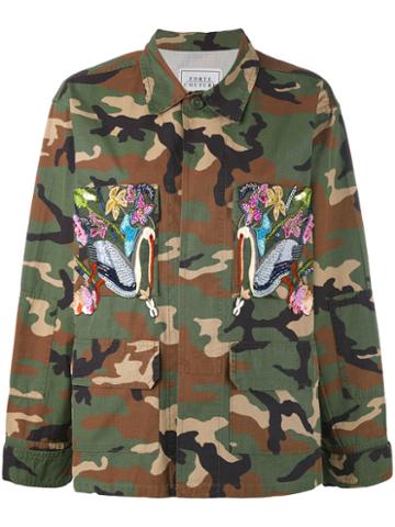 Forte Couture - Camouflage Print Jacket - Women - Cotton - M, Green, Cotton