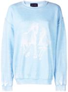Baja East Logo Print Jumper - Blue
