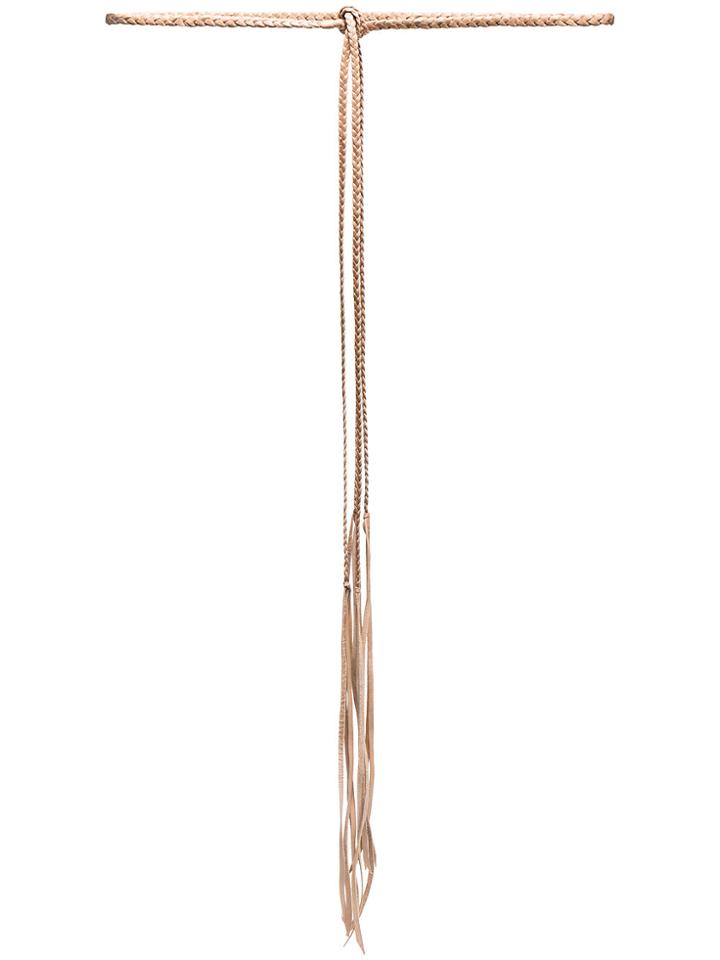 Caravana Nude Chuuy Braided Leather Belt - Nude & Neutrals