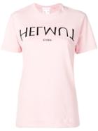 Helmut Lang Upside Down Logo Print T-shirt - Pink