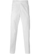 Thom Browne Stripe Appliqué Slim Trousers