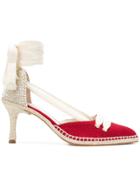 Manolo X Castaner Heeled Espadrilles - Red
