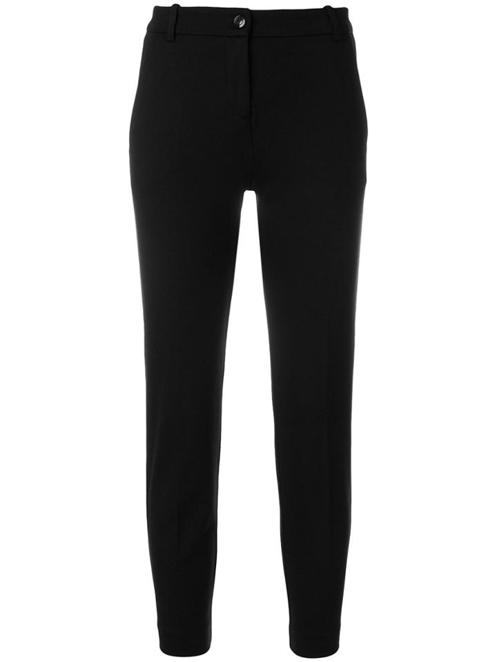 Pinko Cropped Tapered Trousers - Black