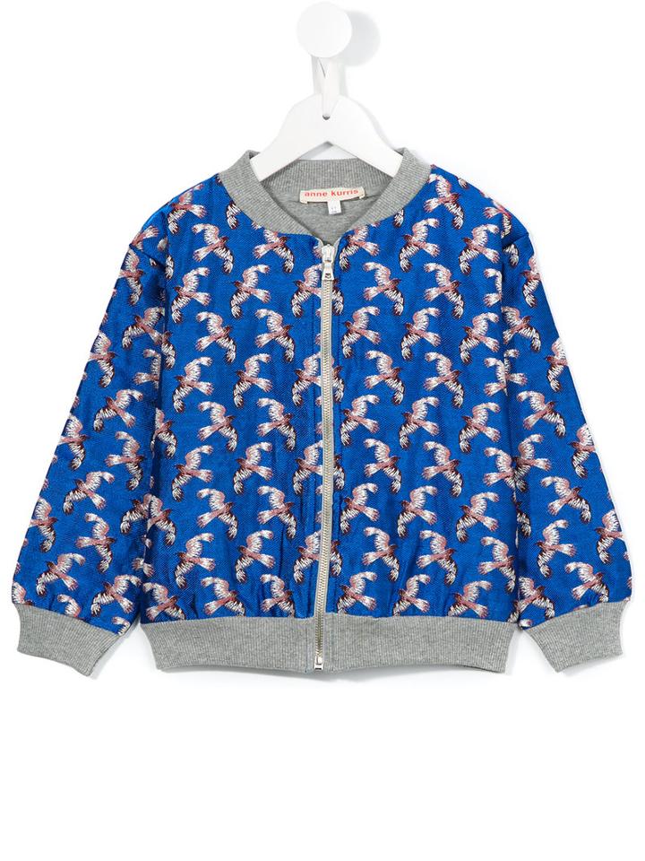Anne Kurris Pilot Birds Bomber Jacket, Girl's, Size: 6 Yrs, Blue