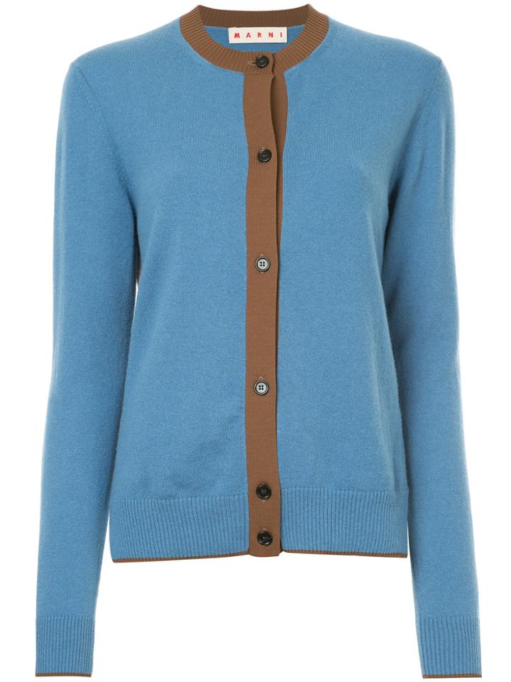 Marni Colour Block Cardigan - Blue