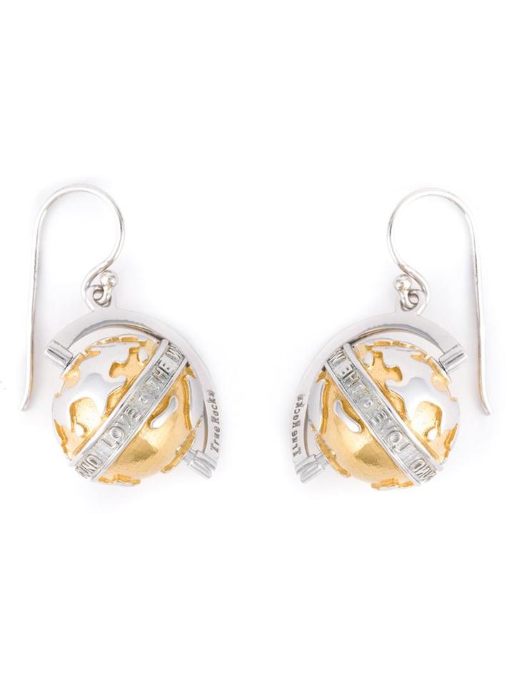 True Rocks Globe Drop Earrings, Women's, Metallic, Sterling Silver