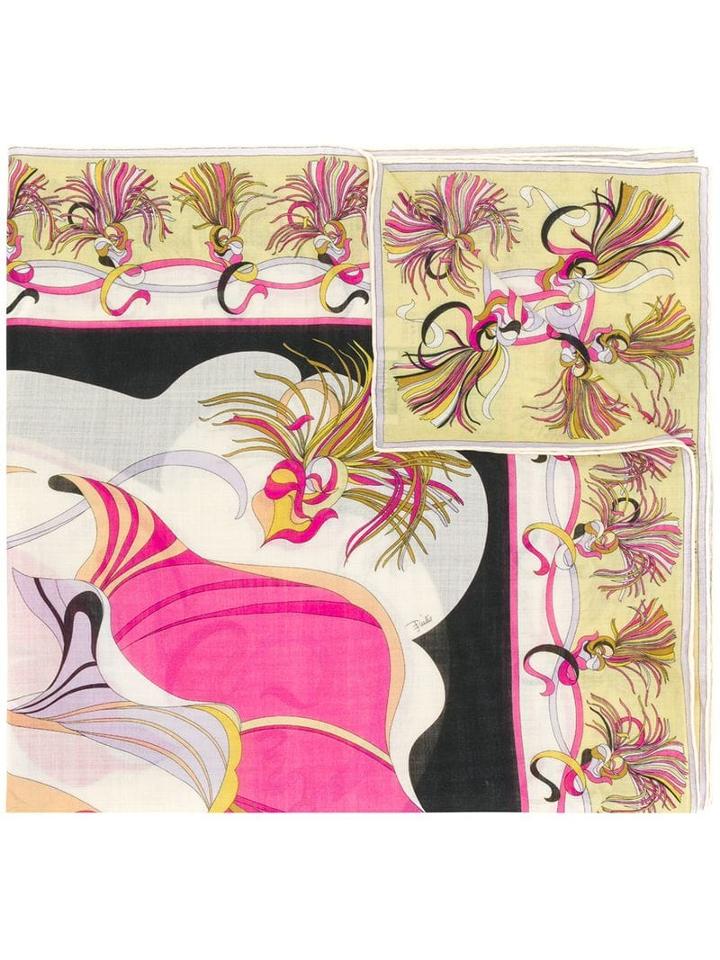 Emilio Pucci Frida Print Wool-silk Scarf - Pink