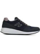 Hogan Lace-up Sneakers, Men's, Size: 5, Blue, Leather/nylon/rubber