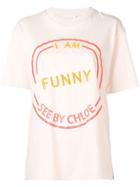 See By Chloé Slogan Embroidered T-shirt - Neutrals