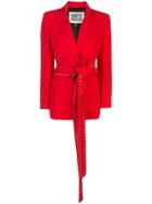 Fausto Puglisi Studded-tie Blazer - Red