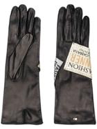 Dolce & Gabbana Logo Patch Long Gloves - Black