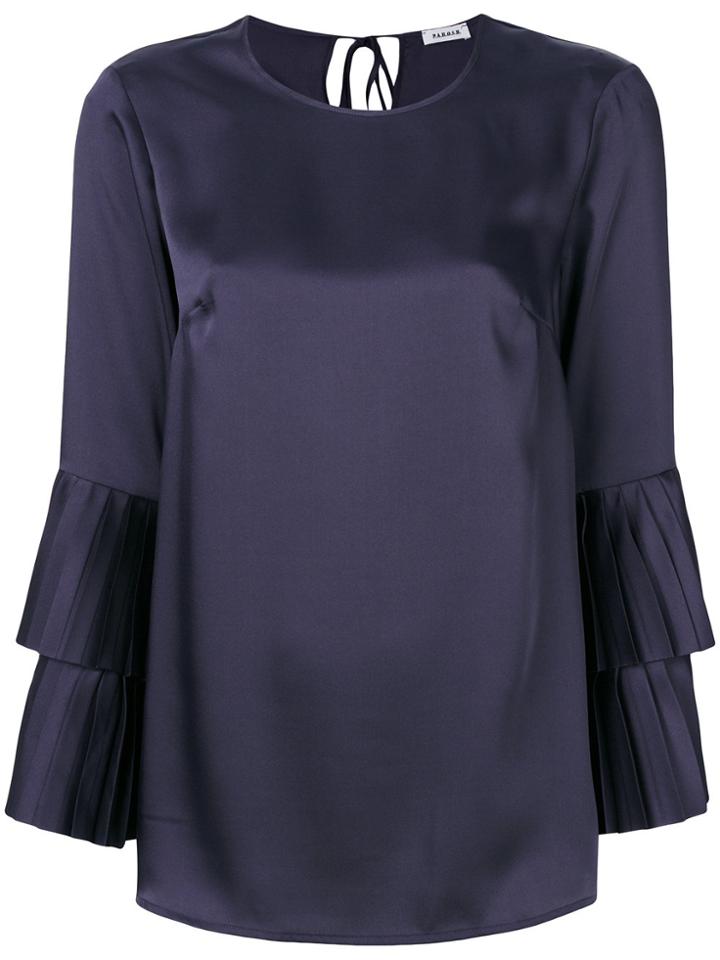 P.a.r.o.s.h. Pleated Layered Blouse - Blue