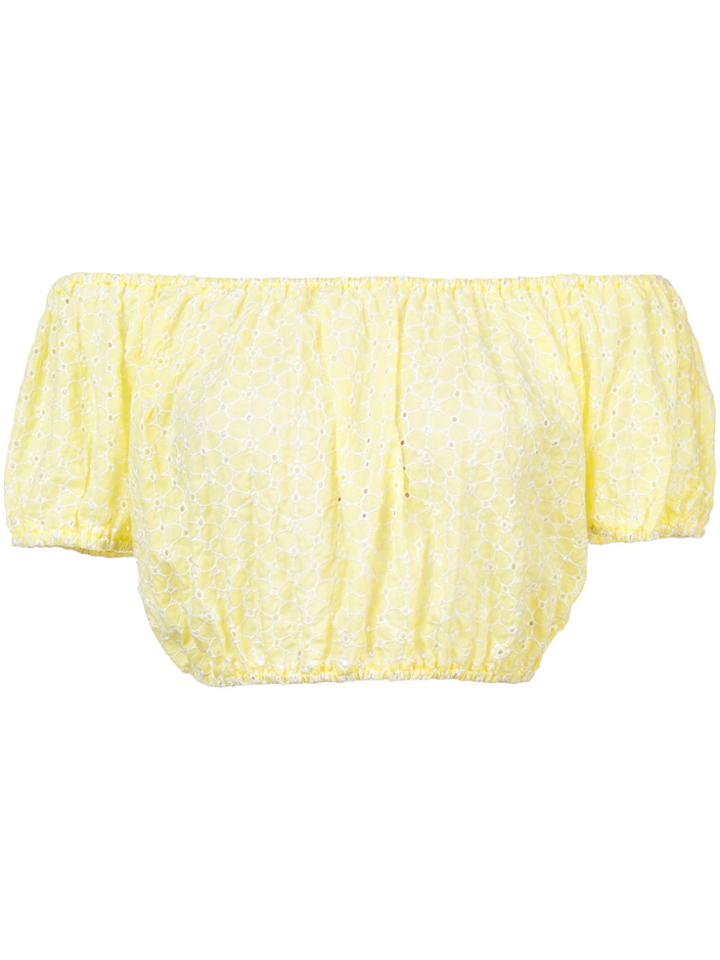 Lisa Marie Fernandez Off-shoulder Cropped Top - Yellow & Orange