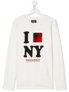 Woolrich Kids Teen Ny Printed T-shirt - White