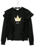 Fendi Kids Teen Queen Print Sweatshirt - Black