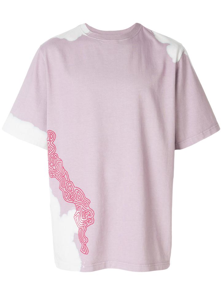 Damir Doma Bleached Effect T-shirt - Pink & Purple