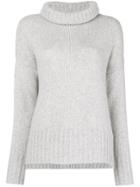 Incentive! Cashmere Cashmere Roll Neck Jumper - Grey