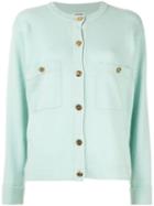 Chanel Pre-owned Button-embellished Cashmere Cardigan - Green