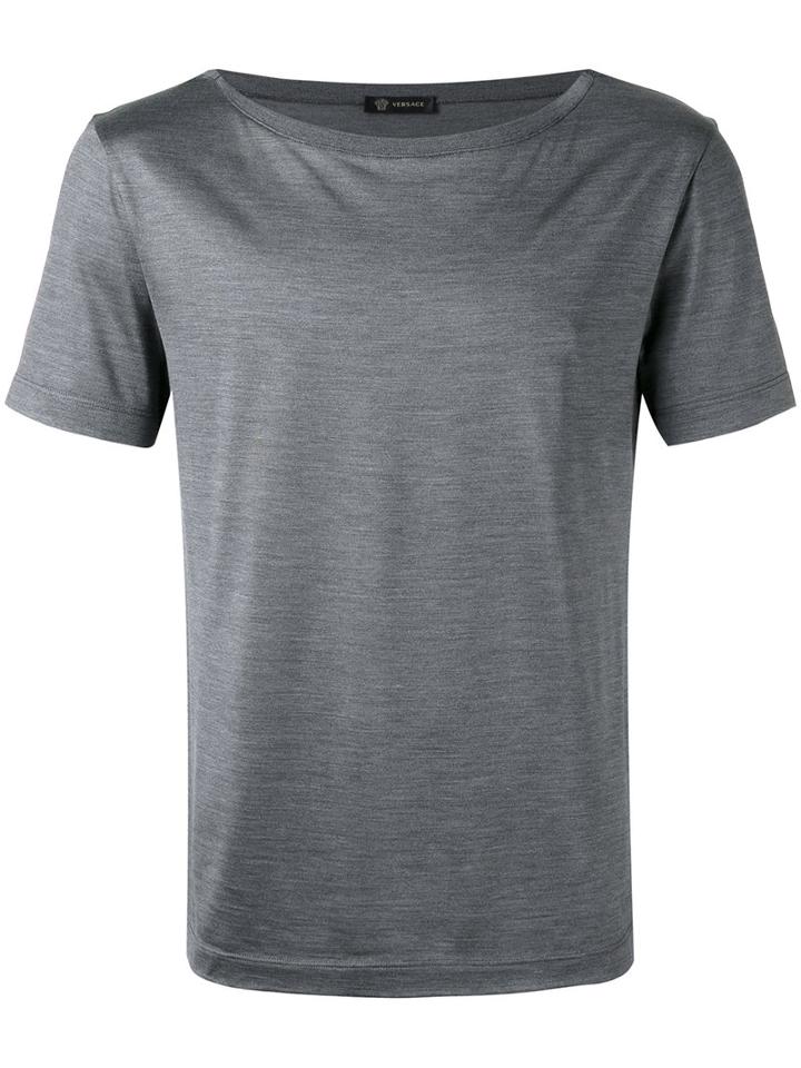 Versace - Classic T-shirt - Men - Silk/cotton - M, Grey, Silk/cotton