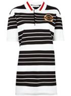Givenchy Stripe Patch Polo Shirt, Women's, Size: 36, Black, Cotton/polyester