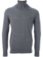 Ami Alexandre Mattiussi Classic Roll Neck Sweater, Men's, Size: Xl, Grey, Cashmere/merino