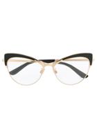 Dolce & Gabbana Eyewear Wingtip Glasses - Black