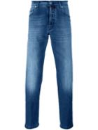Kiton Slim Fit Jeans, Men's, Size: 33, Blue, Cotton/spandex/elastane