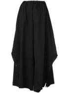 Yohji Yamamoto Drawstring Midi Skirt - Black