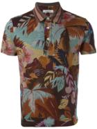 Tropical Print Polo Shirt, Men's, Size: Medium, Cotton, Valentino