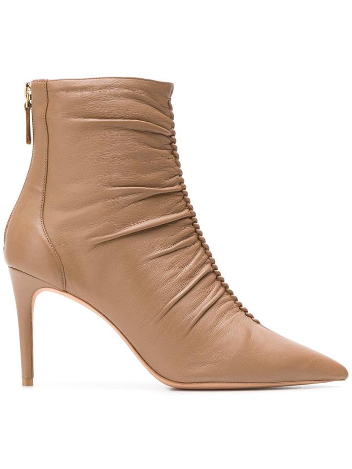 Alexandre Birman Stiletto Ankleb Boots - Neutrals