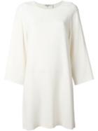 Helmut Lang Round Neck Shift Dress, Women's, Size: Medium, Nude/neutrals, Acetate/viscose