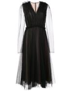 Jason Wu Polka Dot Pleated Dress - Black