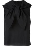 Marques'almeida Knot Sleeveless Blouse, Size: Small, Black, Polyamide