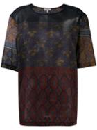 Pierre-louis Mascia - Stich T-shirt - Women - Cotton - S, Blue, Cotton
