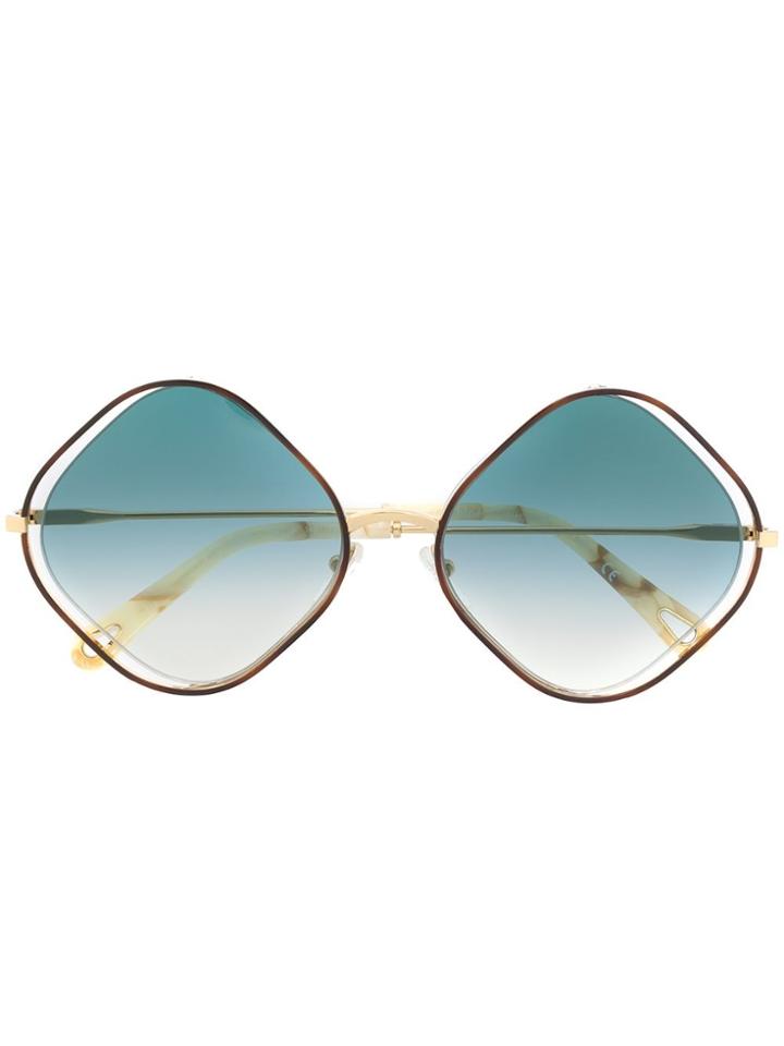 Chloé Eyewear Poppy Sunglasses - Gold
