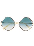 Chloé Eyewear Poppy Sunglasses - Gold