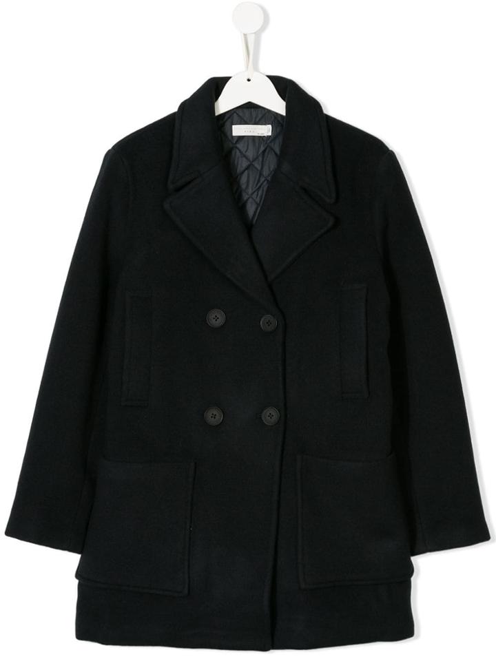 Stella Mccartney Kids Teen Eleanor Double-breasted Coat - Blue