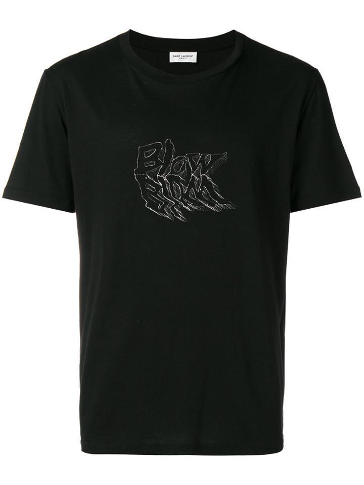 Saint Laurent Blow Print T-shirt - Black