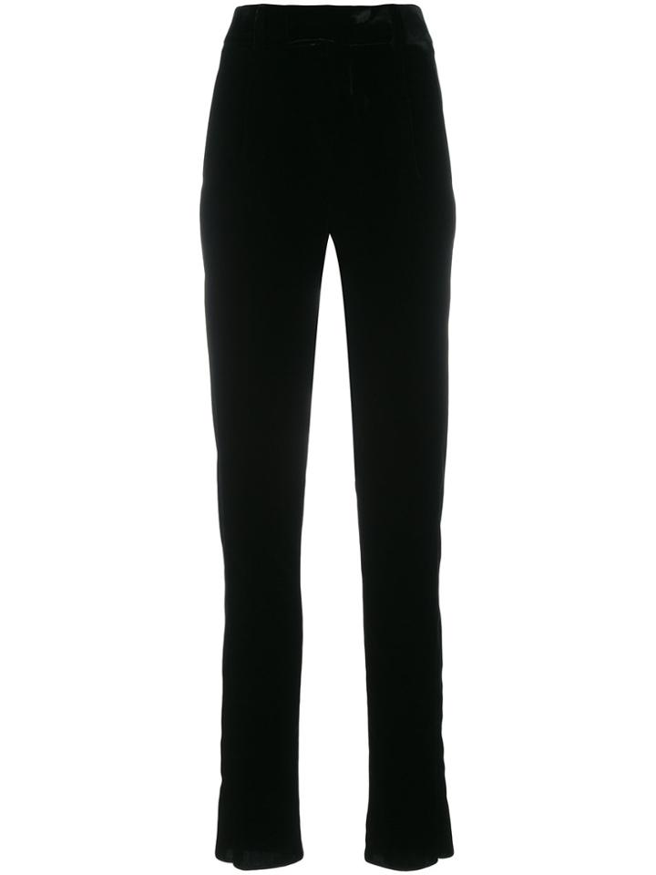 Saint Laurent High Waist Skinny Trousers - Black