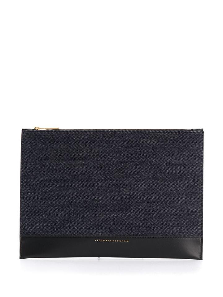 Victoria Beckham Denim Clutch Bag - Blue